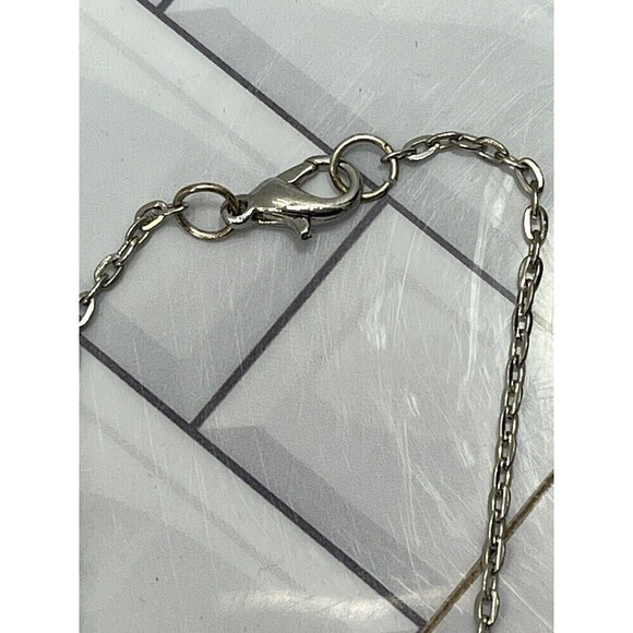 Y2K Flip Flop Necklace Sterling Silver Plated Flower Power Black & Pink Fairy - Picture 3 of 7